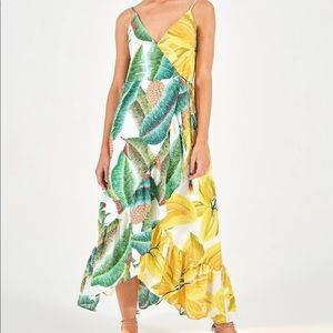 FARM Rio AZALEA FOREST WRAP DRESS🌴